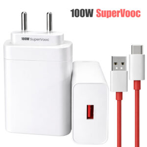 Sulania Orignal BIS Certtified 100W SuperVooc Charger With USB Type A to Type C Datacable