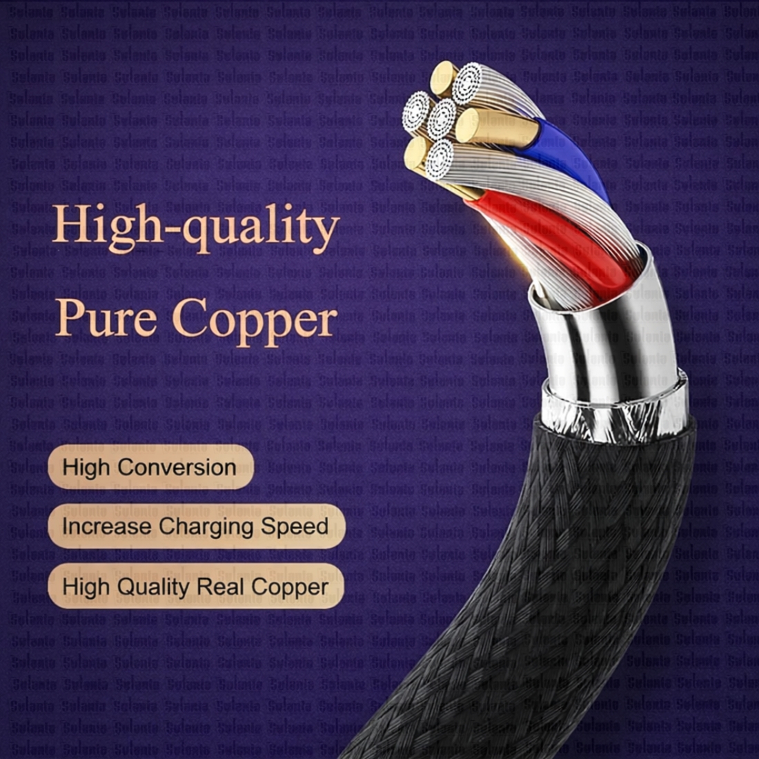 Sulania Orignal 80W 1 Meter USB Type A To Type C SuperVooc Datacable - Image 5