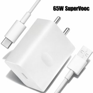 Sulania Orignal BIS Certtified 65W SuperVooc Charger With USB Type A to Type C Datacable
