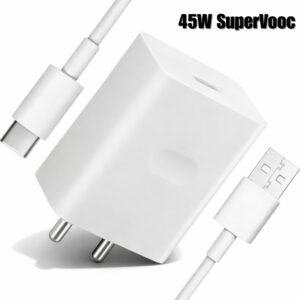 Sulania Orignal BIS Certtified 45W SuperVooc Charger With USB Type A to Type C Datacable
