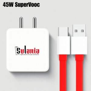 Sulania Orignal BIS Certtified 45W SuperVooc Charger With USB Type A to Type C Datacable