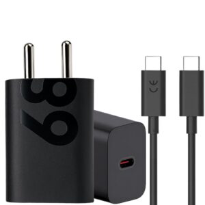 Sulania Orignal BIS Certified 68W Turbo Charger With Type C to Type C Datacable