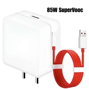 Sulania Orignal BIS Certtified 85W SuperVooc Charger With USB Type A to Type C Datacable