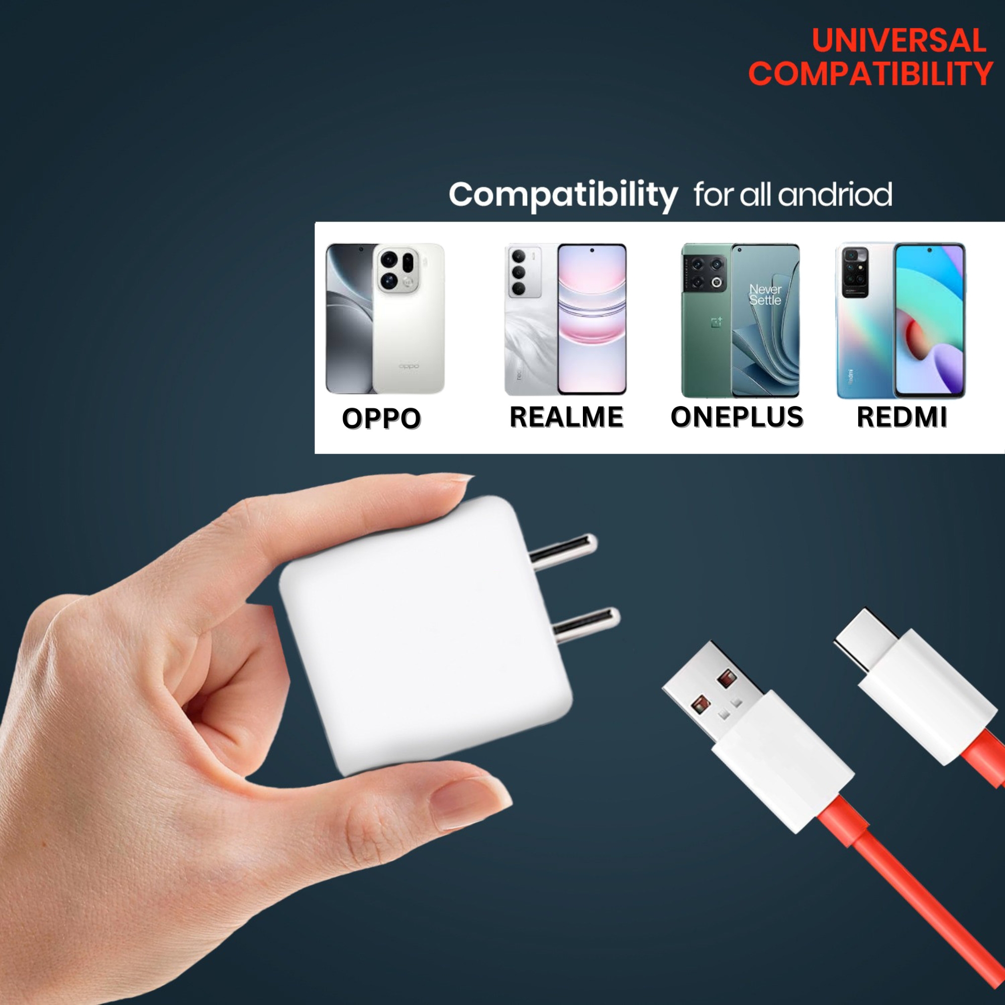 Sulania Orignal BIS Certtified 33W SuperVooc Charger With USB Type A to Type C Datacable - Image 4