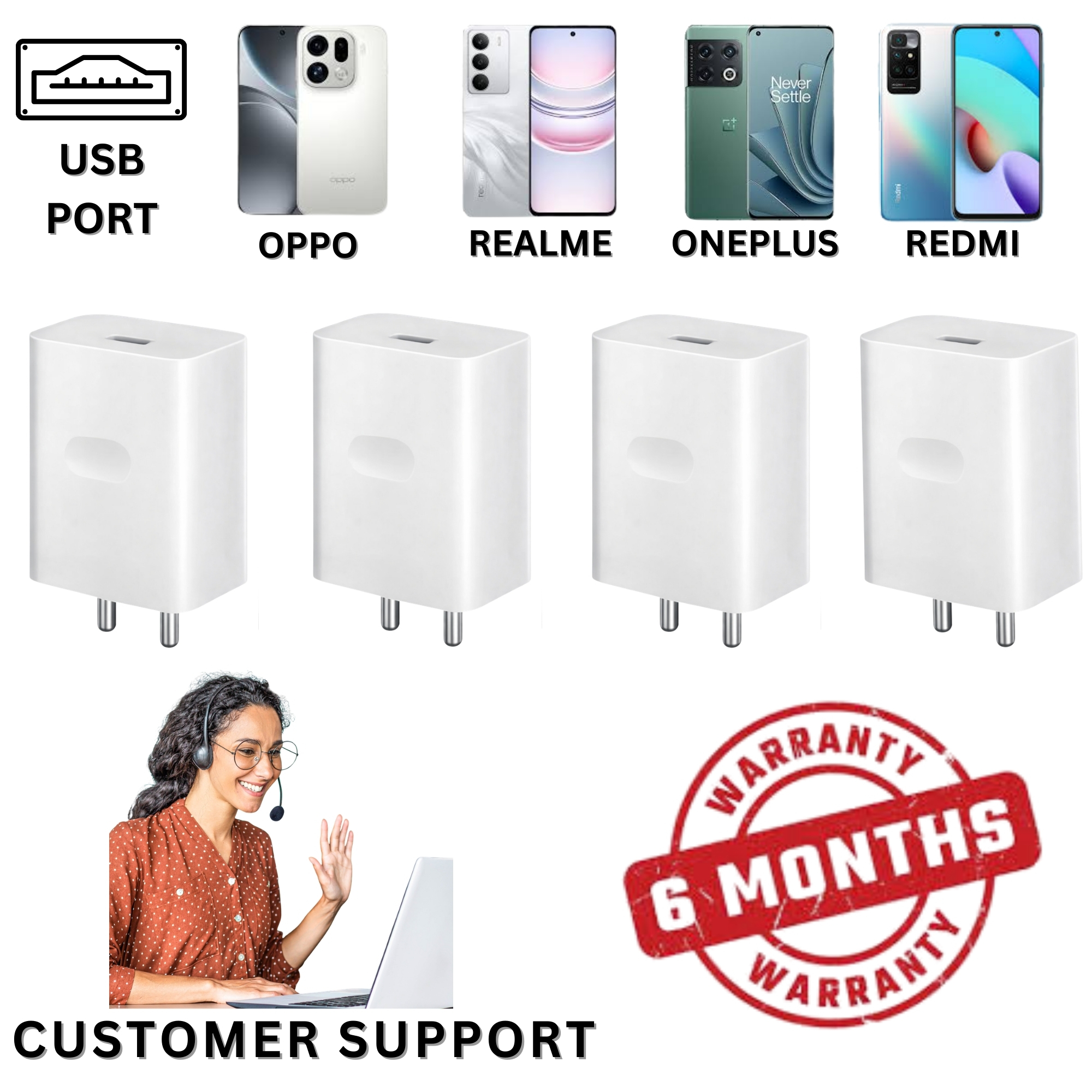 Sulania Orignal BIS Certtified 45W SuperVooc Charger With USB Type A to Type C Datacable - Image 3