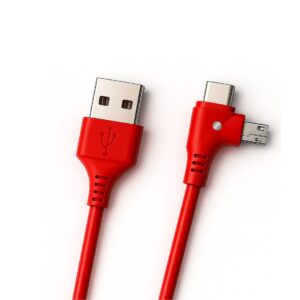 Sulania Orignal 100W 1 Meter 2 In 1 USB Type A To Type C & Micro USB Fast Charging Datacable